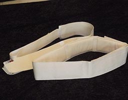 Rullesele med Velcro, smal og let polstret Rullesele med Velcro, smal og let polstret
